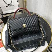 Chanel Coco Grained Calfskin V Quilting Flap Bag Black | 92991 - 2