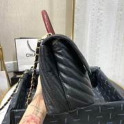 Chanel Coco Grained Calfskin V Quilting Flap Bag Black | 92991 - 3