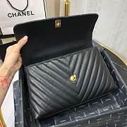 Chanel Coco Grained Calfskin V Quilting Flap Bag Black | 92991 - 6