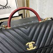 Chanel Coco Grained Calfskin V Quilting Flap Bag Black | 92991 - 5