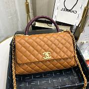 Chanel Coco Grained Calfskin V Quilting Flap Bag Camel | 92991 - 1