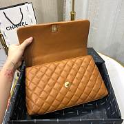 Chanel Coco Grained Calfskin V Quilting Flap Bag Camel | 92991 - 4