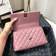 Chanel Coco Grained Calfskin with Handle Small Pink | 92993 - 3