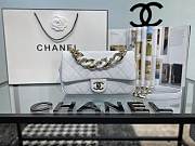 Chanel Flap Bag With Large Bi-Color Chain White | AS1353 - 2