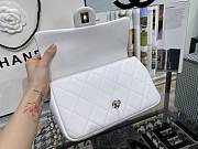 Chanel Flap Bag With Large Bi-Color Chain White | AS1353 - 3
