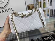 Chanel Flap Bag With Large Bi-Color Chain White | AS1353 - 5