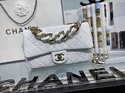 Chanel Flap Bag With Large Bi-Color Chain White | AS1353 - 4