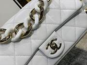 Chanel Flap Bag With Large Bi-Color Chain White | AS1353 - 6