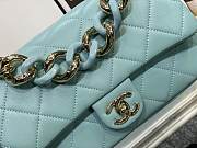 Chanel Flap Bag With Large Bi-Color Chain Blue | AS1353 - 2