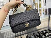 Chanel Flap Bag With Large Bi-Color Chain Black | AS1353 - 1