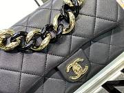 Chanel Flap Bag With Large Bi-Color Chain Black | AS1353 - 6