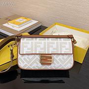 Fendi Baguette denim F logo series white | 83329B89 - 1