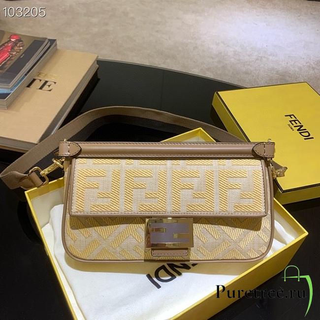 Fendi Baguette denim F logo series yellow | 83329B89 - 1