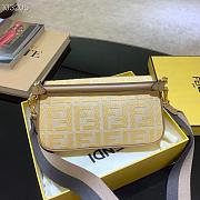 Fendi Baguette denim F logo series yellow | 83329B89 - 4