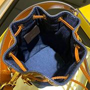 Fendi spring new denim bucket bag blue | 83327B79 - 3
