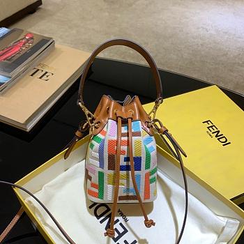 Fendi spring new denim bucket bag multi-color | 83327B79
