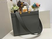 Fendi Sunshine medium black leather grey | 8BH386 - 6