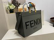 Fendi Sunshine medium black leather grey | 8BH386 - 5