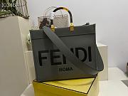 Fendi Sunshine medium black leather grey | 8BH386 - 1