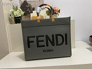 Fendi Sunshine medium black leather grey | 8BH386 - 2