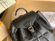 LV Montsouris backpack embossed leather black | M45205  - 5