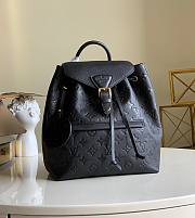 LV Montsouris backpack embossed leather black | M45205  - 1