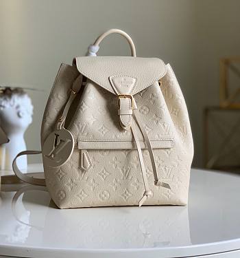 LV Montsouris backpack embossed leather cream | M45397