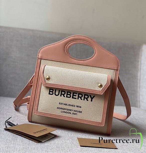 Mini Two-tone Canvas and Leather Pocket Pink | 80368121 - 1