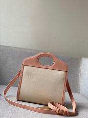 Mini Two-tone Canvas and Leather Pocket Pink | 80368121 - 3