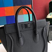 Nano Luggage Bag In Drummed Calfskin Golden Black 20cm | M9918730 - 6