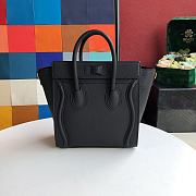 Nano Luggage Bag In Drummed Calfskin Golden Black 20cm | M9918730 - 3