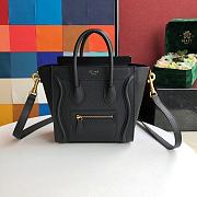 Nano Luggage Bag In Drummed Calfskin Golden Black 20cm | M9918730 - 1