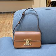 Triomphe Shoulder Bag Shiny Calfskin Brown | 194143 - 1