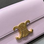 Triomphe Shoulder Bag Shiny Calfskin Lavender | 194143 - 2