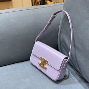 Triomphe Shoulder Bag Shiny Calfskin Lavender | 194143 - 5