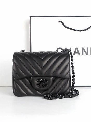 Chanel Classic Super Mini Leather Flap Bag Black | 1115 