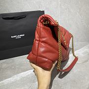 YSL LOULOU PUFFER Red Leather Golden Harware 35cm | 577475 - 5