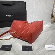 YSL LOULOU PUFFER Red Leather Golden Harware 35cm | 577475 - 6