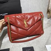 YSL LOULOU PUFFER Red Leather Golden Harware 35cm | 577475 - 2