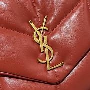 YSL LOULOU PUFFER Red Leather Golden Harware 35cm | 577475 - 3