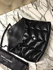 YSL LOULOU PUFFER Black Leather BlackHarware 35cm | 577475 - 5