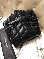 YSL LOULOU PUFFER Black Leather BlackHarware 35cm | 577475 - 4