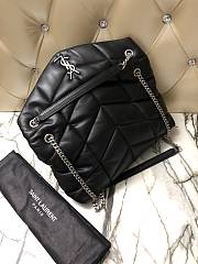 YSL | PUFFER Black Leather White Hardware 35cm | 577475 - 3