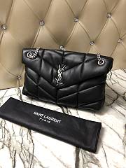 YSL | PUFFER Black Leather White Hardware 35cm | 577475 - 6