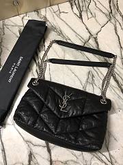 YSL | PUFFER Black Leather White Hardware 29cm | 577476 - 3