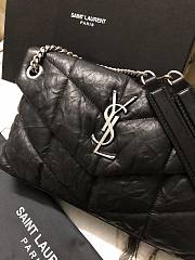 YSL | PUFFER Black Leather White Hardware 29cm | 577476 - 5