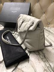 YSL | PUFFER White Leather White Hardware 29cm | 577476 - 6