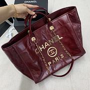 Chanel Large Shopping Shiny Calfskin 2021 Red | 4226 - 3