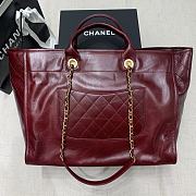 Chanel Large Shopping Shiny Calfskin 2021 Red | 4226 - 2