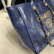 Chanel Large Shopping Shiny Calfskin 2021 Blue | 4226 - 2
